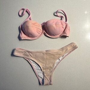 Minimale Animale Mesh Bikini Set Pink Size S/M
